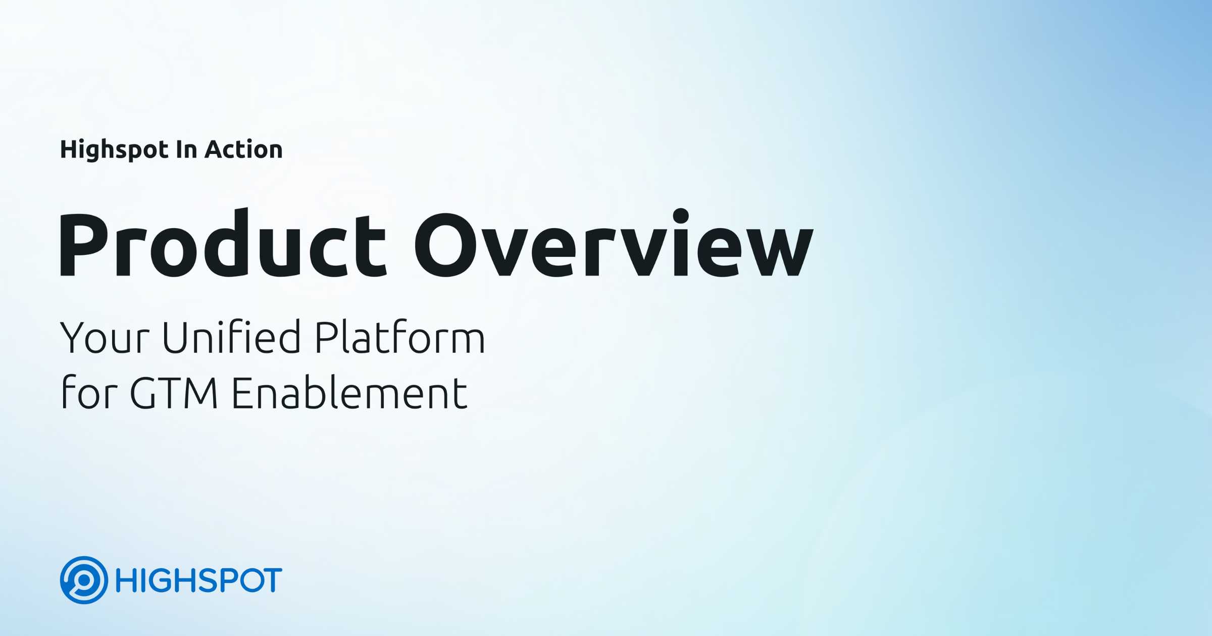 Highspot in Action: Product Overview