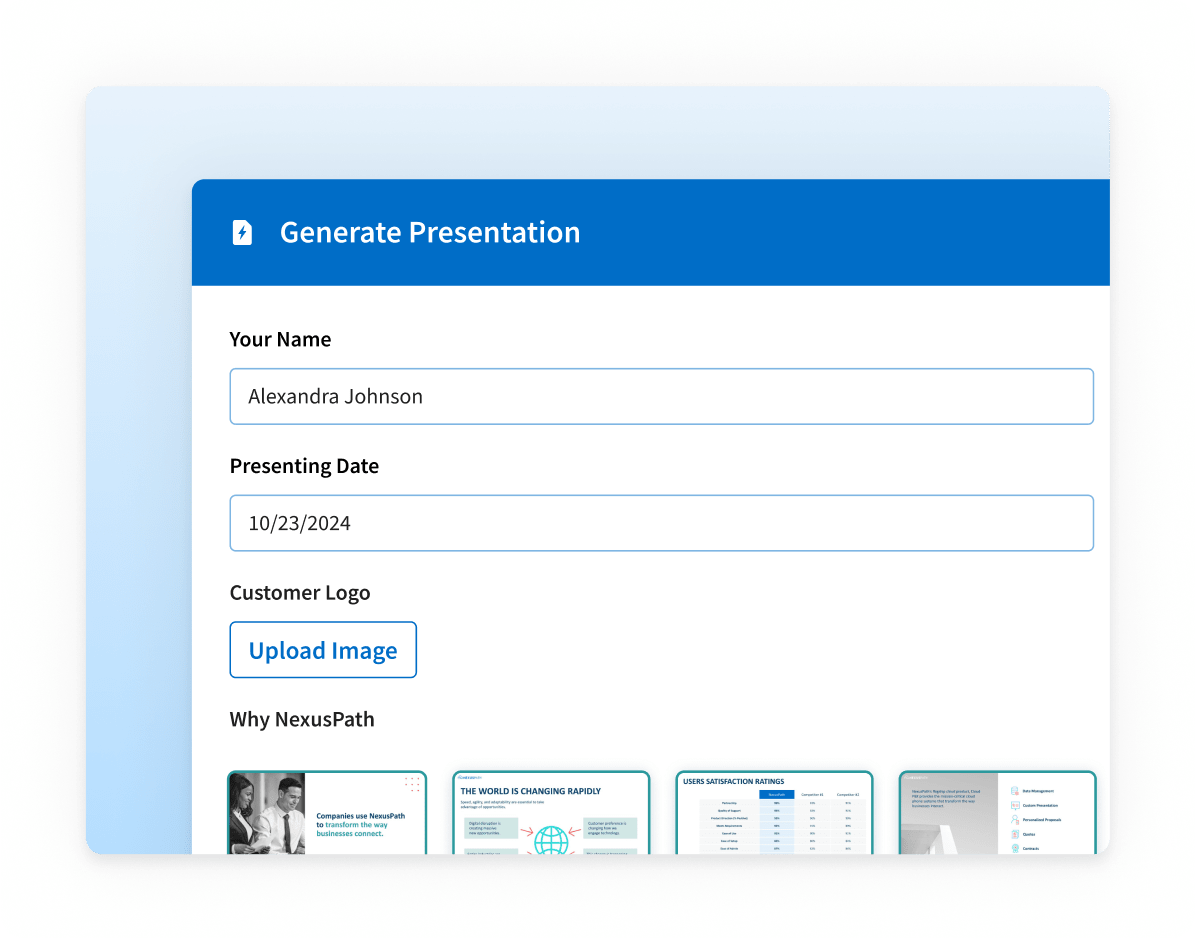 AutoDocs Generation Form