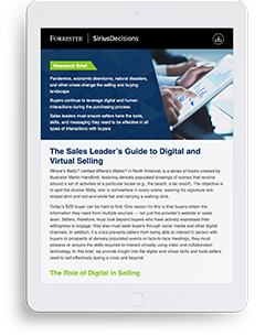 siriusdecisions sales leader's guide to digital and virtual selling